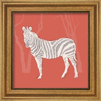 Framed 'Plains Zebra II' border=