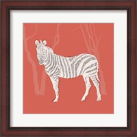 Framed 'Plains Zebra II' border=