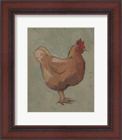 Framed Egg Hen I