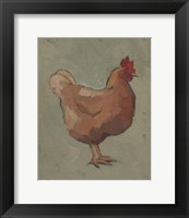 Framed Egg Hen I