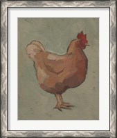 Framed 'Egg Hen I' border=
