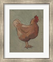 Framed Egg Hen I