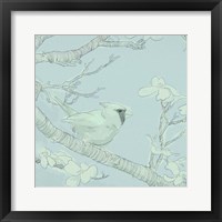 Framed 'Backyard Bird Sketch I' border=