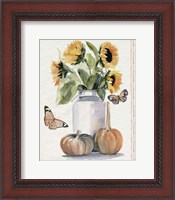 Framed Autumn Sunflowers II