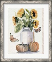 Framed 'Autumn Sunflowers II' border=