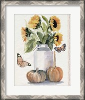 Framed Autumn Sunflowers II