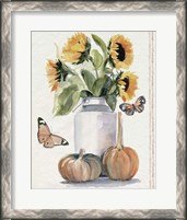 Framed 'Autumn Sunflowers II' border=