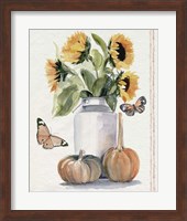 Framed 'Autumn Sunflowers II' border=