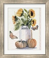 Framed 'Autumn Sunflowers II' border=