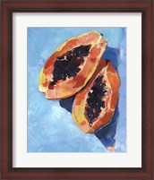 Framed 'Bold Papaya I' border=