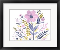 Framed Sweet Folk Florals IV