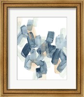 Framed 'Indigo Facets II' border=