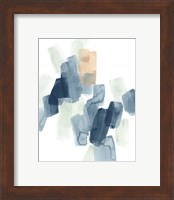 Framed 'Indigo Facets IV' border=