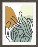 Framed Midcentury Modern Coral I