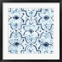 Framed Azure Mosaic Tile II