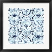 Framed Azure Mosaic Tile II