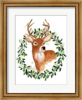 Framed Woodland Holiday Deer