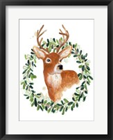 Framed Woodland Holiday Deer