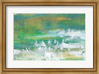 Framed Chartreuse & Aqua I
