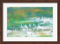 Framed Chartreuse & Aqua I