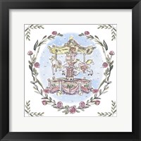 Framed 'Winter Carousel III' border=