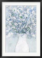 Powder Blue Arrangement in Vase II Framed Print