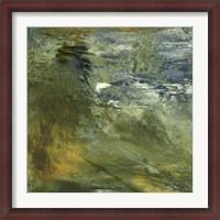 Framed Encaustic Tile in Green I