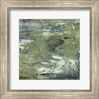 Framed Encaustic Tile in Green II