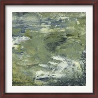 Framed Encaustic Tile in Green II