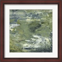 Framed Encaustic Tile in Green II