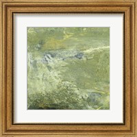 Framed Encaustic Tile in Green VII