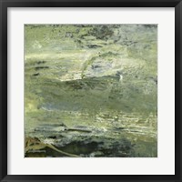 Framed Encaustic Tile in Green VIII