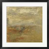 Encaustic Tile in Orange I Framed Print