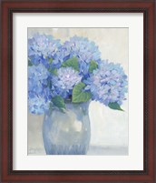 Framed Blue Hydrangeas in Vase I