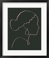 Minimal Cameo I Framed Print