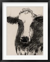 Framed Cow Portrait Sketch II