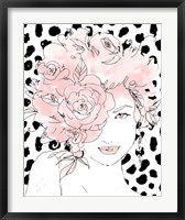 Framed Floral Figures IV Blush