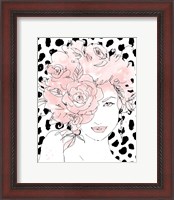 Framed Floral Figures IV Blush