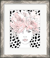 Framed Floral Figures III Blush