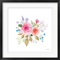 Framed Lush Roses VI