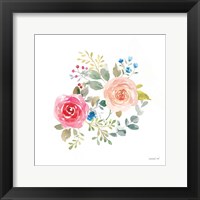 Framed Lush Roses V