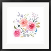 Framed Lush Roses IV