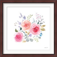 Framed Lush Roses IV