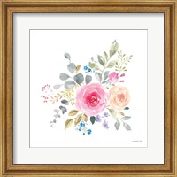 Framed Lush Roses III