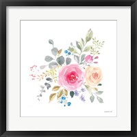 Framed Lush Roses III