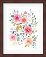 Framed Lush Roses II