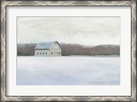 Framed Winter Barn