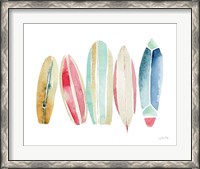 Framed Surfboards in a Row