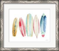 Framed Surfboards in a Row