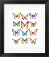 Framed Colorful Breeze Butterflies